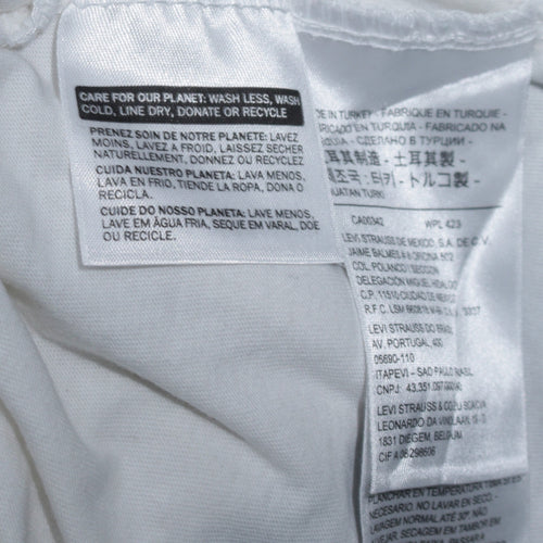 Levi’s Men’s White Logo Short Sleeve Crew Neck Cotton T-Shirt M