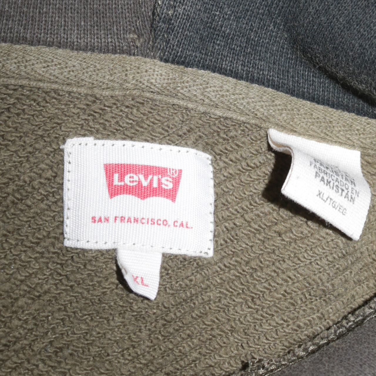 Levi's Men's Green Camouflage Pullover Hoodie XL Army Style