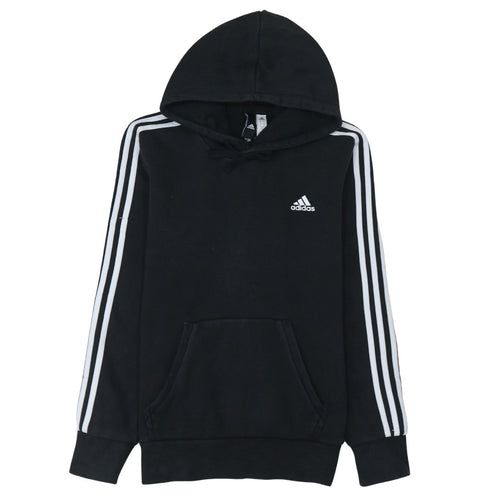 Adidas Men's Black Pullover Hoodie Small Fleece Lined Sport Style