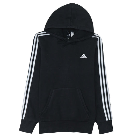 Adidas Men's Black Pullover Hoodie Small Fleece Lined Sport Style