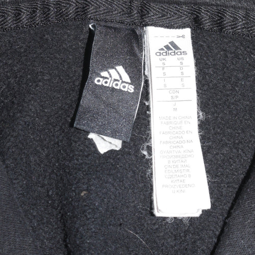 Adidas Men's Black Pullover Hoodie Small Fleece Lined Sport Style