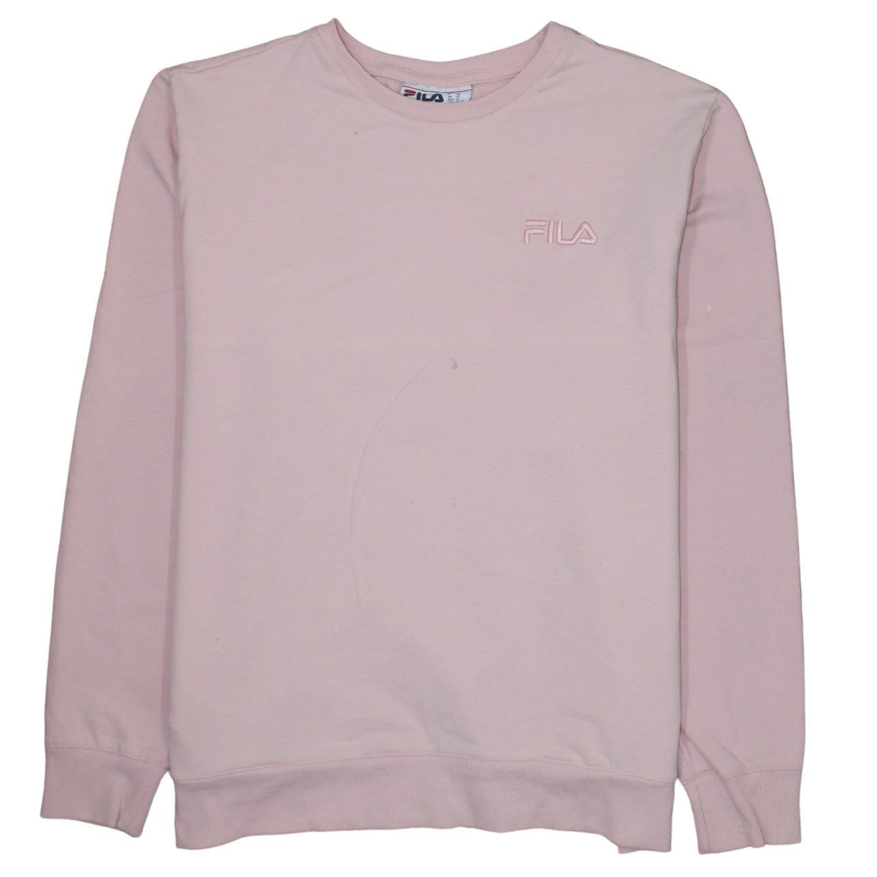 Fila Women Pink Crew Neck Pullover Sweatshirt XL Cotton Blend