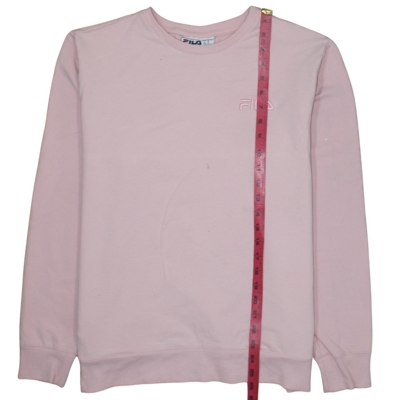 Fila Women Pink Crew Neck Pullover Sweatshirt XL Cotton Blend