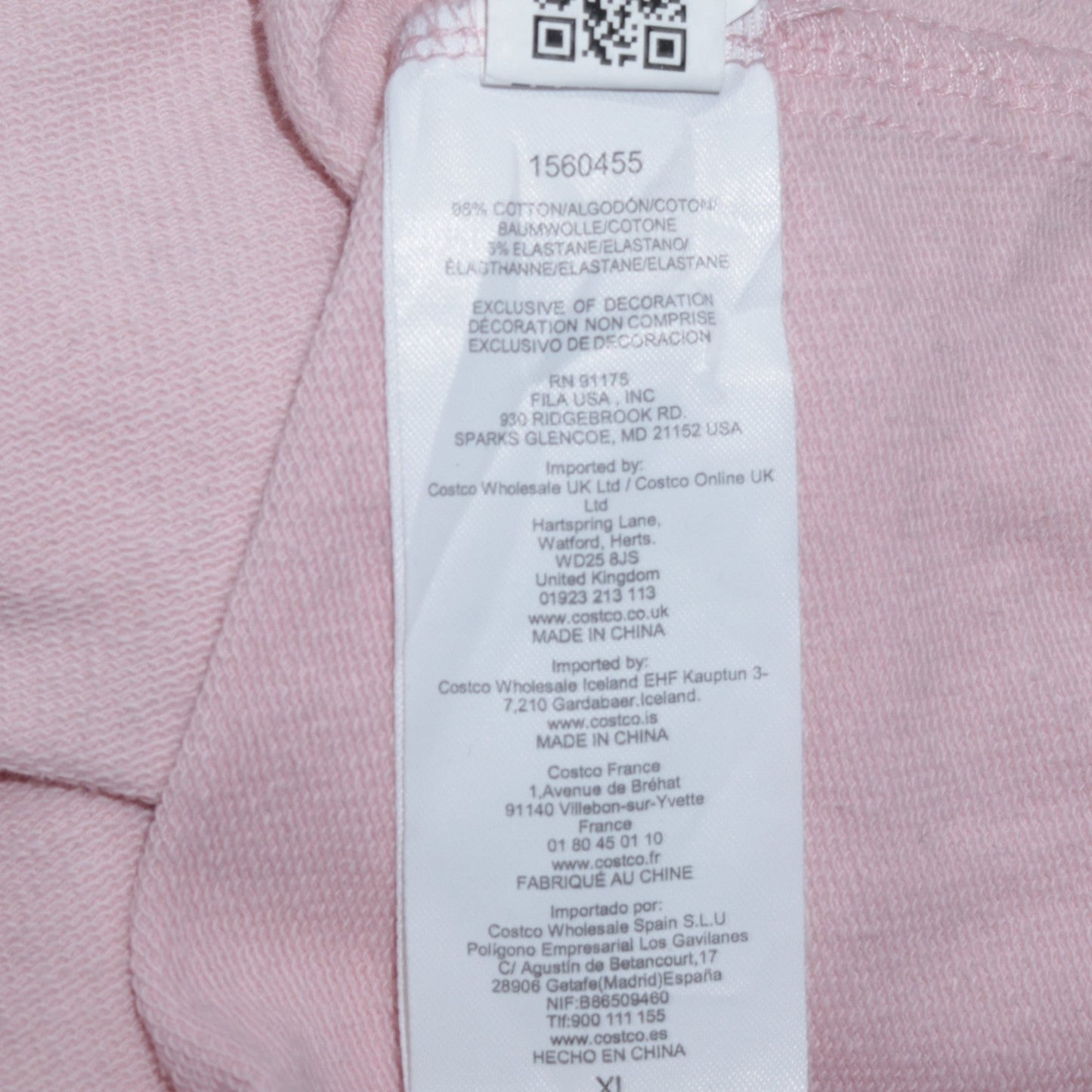 Fila Women Pink Crew Neck Pullover Sweatshirt XL Cotton Blend