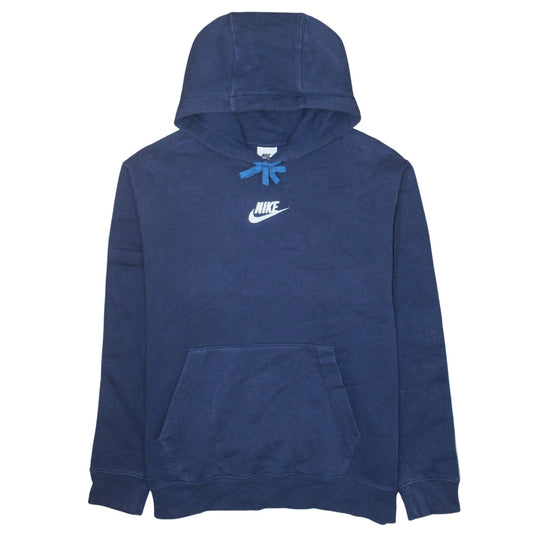 Nike Men’s Blue Pullover Hoodie M Logo Sportswear Fleece
