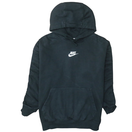 Nike Men's Black Pullover Hoodie Large Logo Fleece Sweatshirt