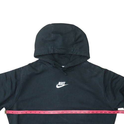 Nike Men's Black Pullover Hoodie Large Logo Fleece Sweatshirt