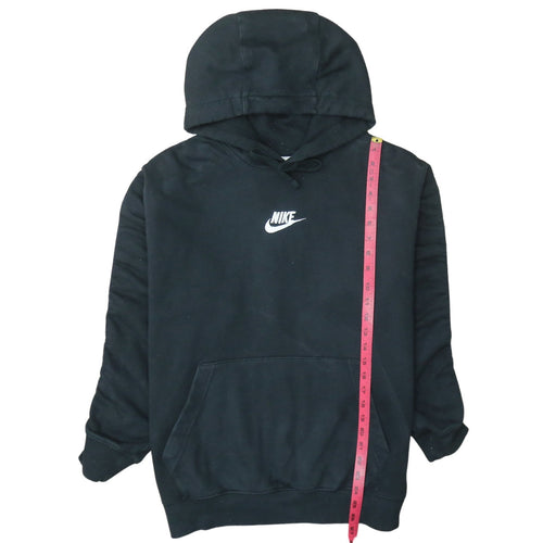 Nike Men's Black Pullover Hoodie Large Logo Fleece Sweatshirt