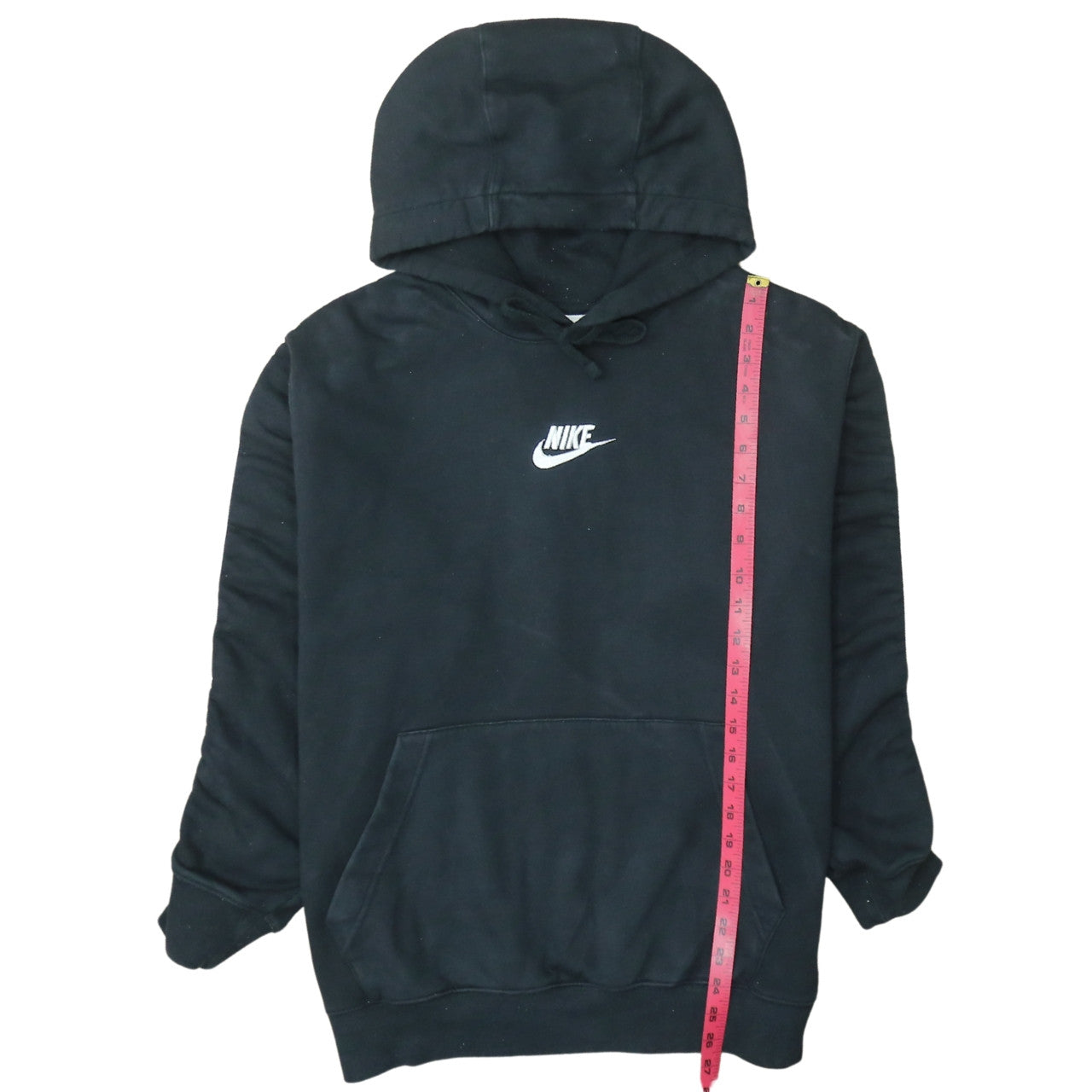 Nike Men's Black Pullover Hoodie Large Logo Fleece Sweatshirt