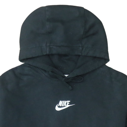 Nike Men's Black Pullover Hoodie Large Logo Fleece Sweatshirt