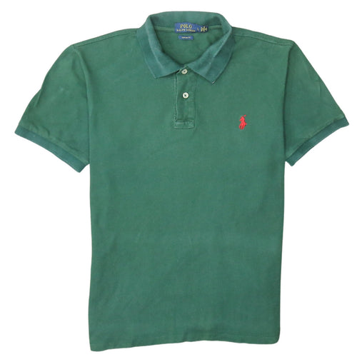 Ralph Lauren Men's Green Custom Fit Polo Shirt Size L