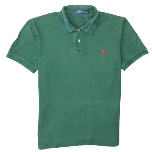 Ralph Lauren Men's Green Custom Fit Polo Shirt Size L