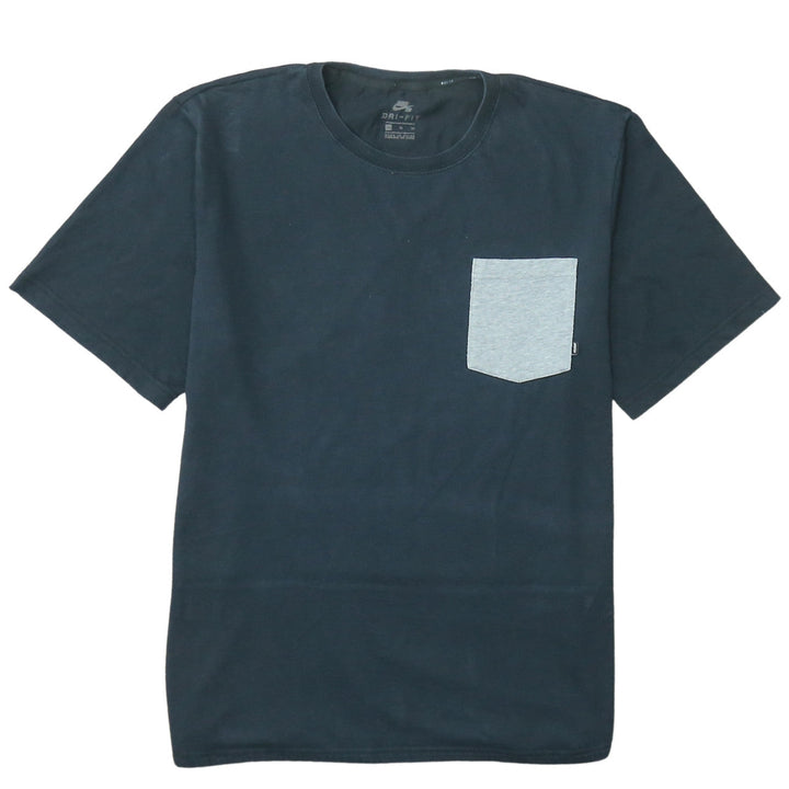 Nike Men’s Black Dri-FIT XL Short Sleeve Colourblock Pocket T-Shirt
