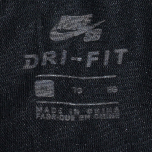 Nike Men’s Black Dri-FIT XL Short Sleeve Colourblock Pocket T-Shirt