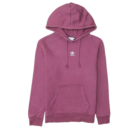 Adidas Womens Burgundy Hoodie UK 8 Pullover Cotton Casual Sweatshirt