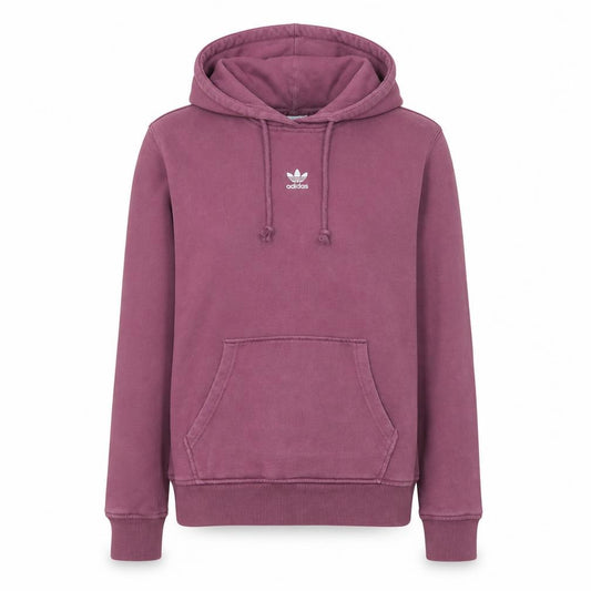 Front view of Adidas women’s burgundy hoodie uk 8 pullover cotton casual sweatshirt