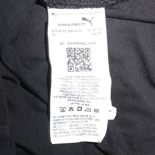 Puma Men's Black Small Crew Neck Sports T-Shirt