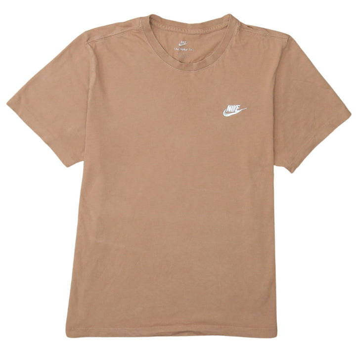 Nike Men's Beige Cotton Crew Neck Short Sleeve T-Shirt Size M