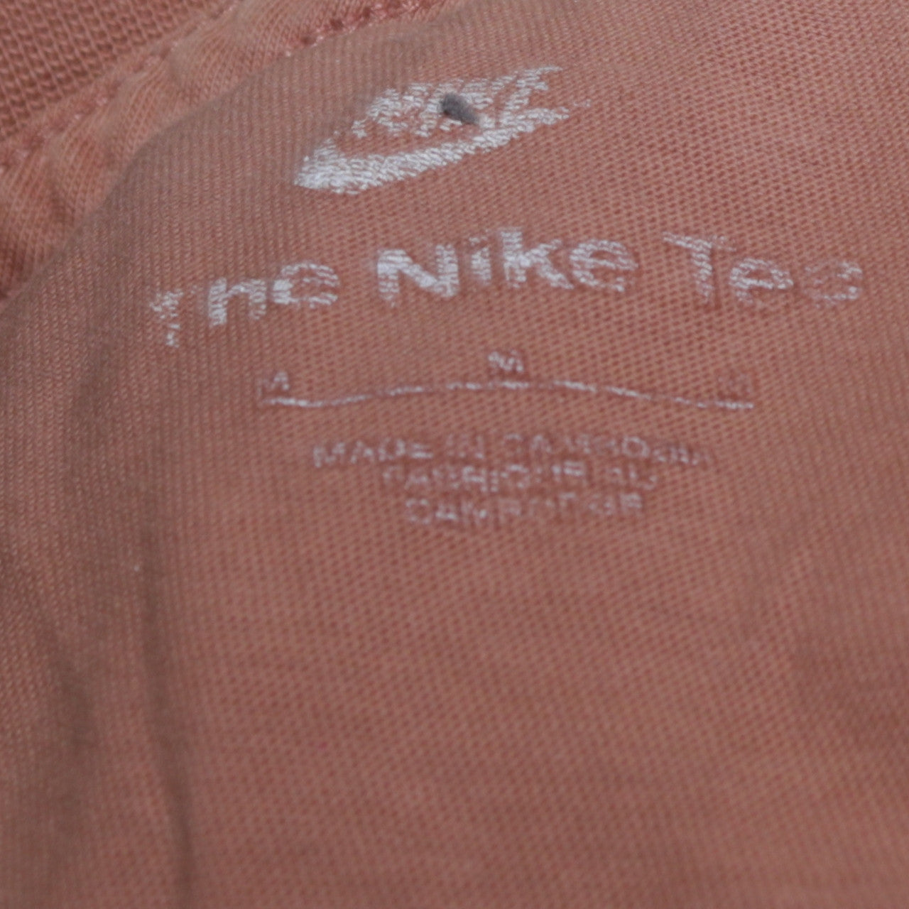Nike Men's Beige Cotton Crew Neck Short Sleeve T-Shirt Size M