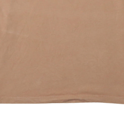 Nike Men's Beige Cotton Crew Neck Short Sleeve T-Shirt Size M