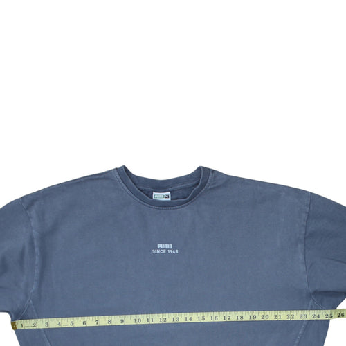 Puma Men's Blue Crew Neck Sweatshirt Size S Pullover Logo