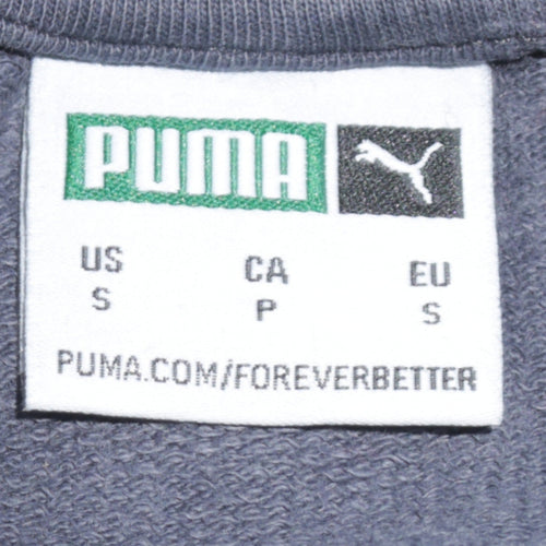 Puma Men's Blue Crew Neck Sweatshirt Size S Pullover Logo