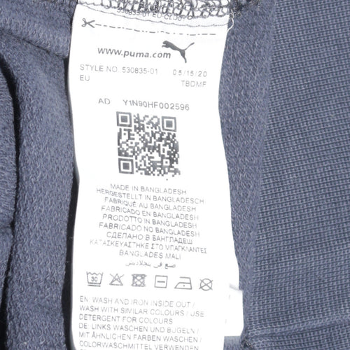 Puma Men's Blue Crew Neck Sweatshirt Size S Pullover Logo