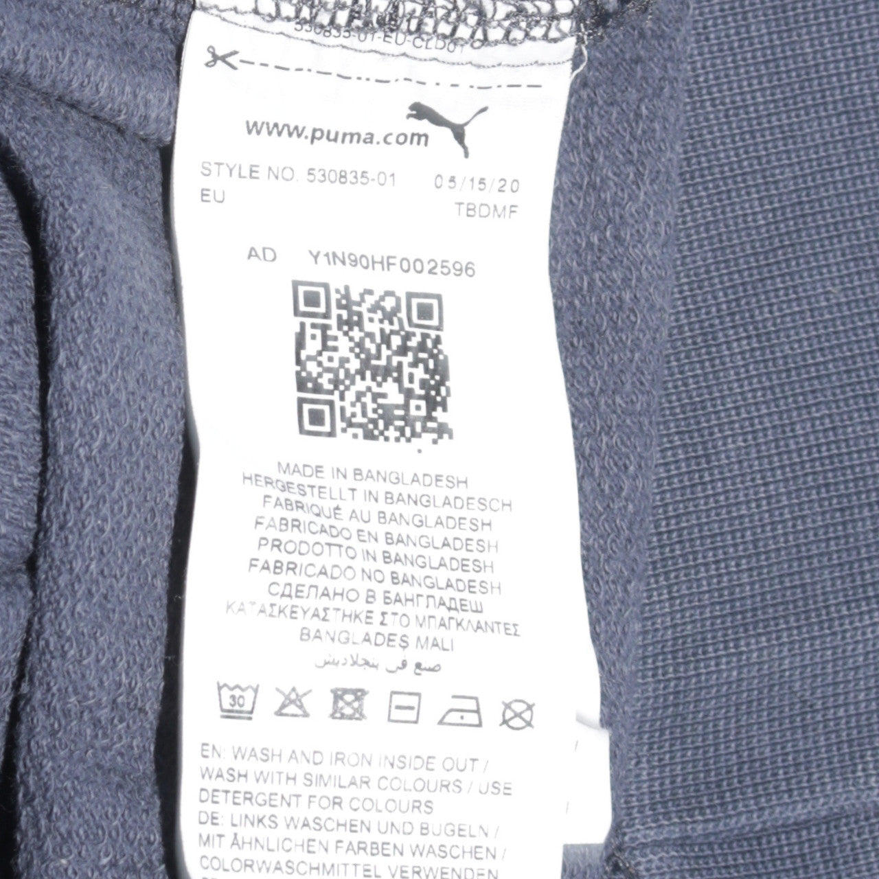 Puma Men's Blue Crew Neck Sweatshirt Size S Pullover Logo
