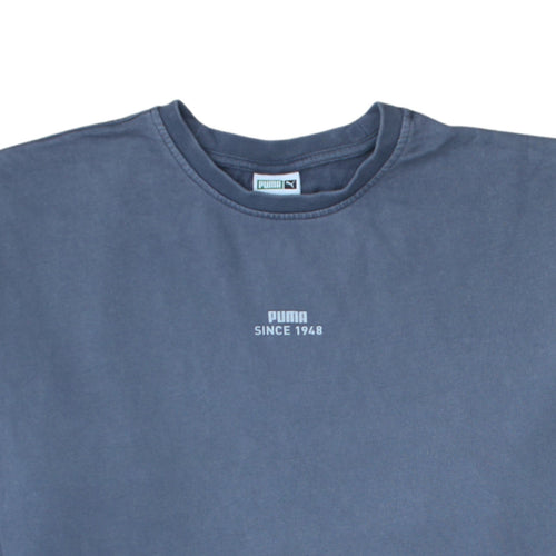 Puma Men's Blue Crew Neck Sweatshirt Size S Pullover Logo