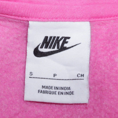 Nike Womens Pink Pullover Hoodie Small Cotton Blend Casual