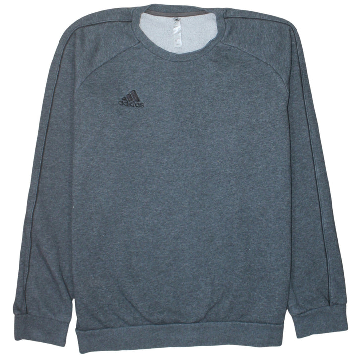 Adidas Men’s Grey Crew Neck Fleece Sweatshirt L Regular Fit