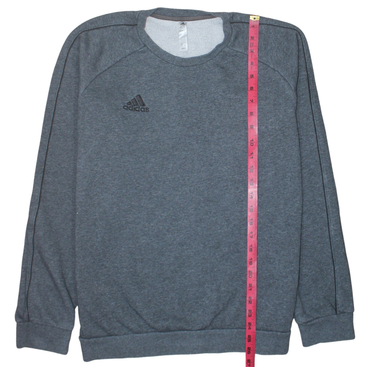 Adidas Men’s Grey Crew Neck Fleece Sweatshirt L Regular Fit