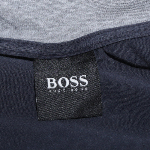 Hugo Boss Men's Blue Full Zip Collared Sweatshirt Size L