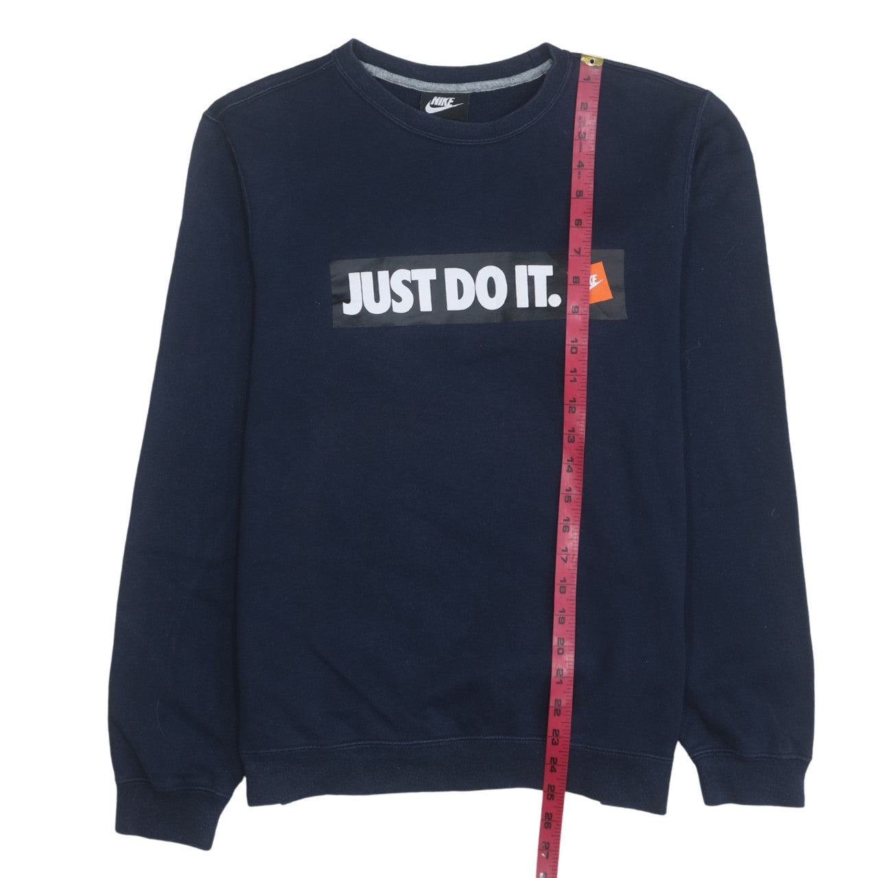 Nike Men's Blue Just Do It Crew Neck Pullover Sweatshirt Size S