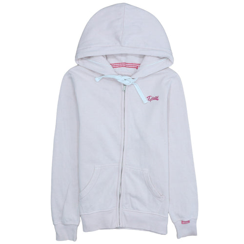 Diesel Unisex White Full Zip Hoodie M Cotton Fleece