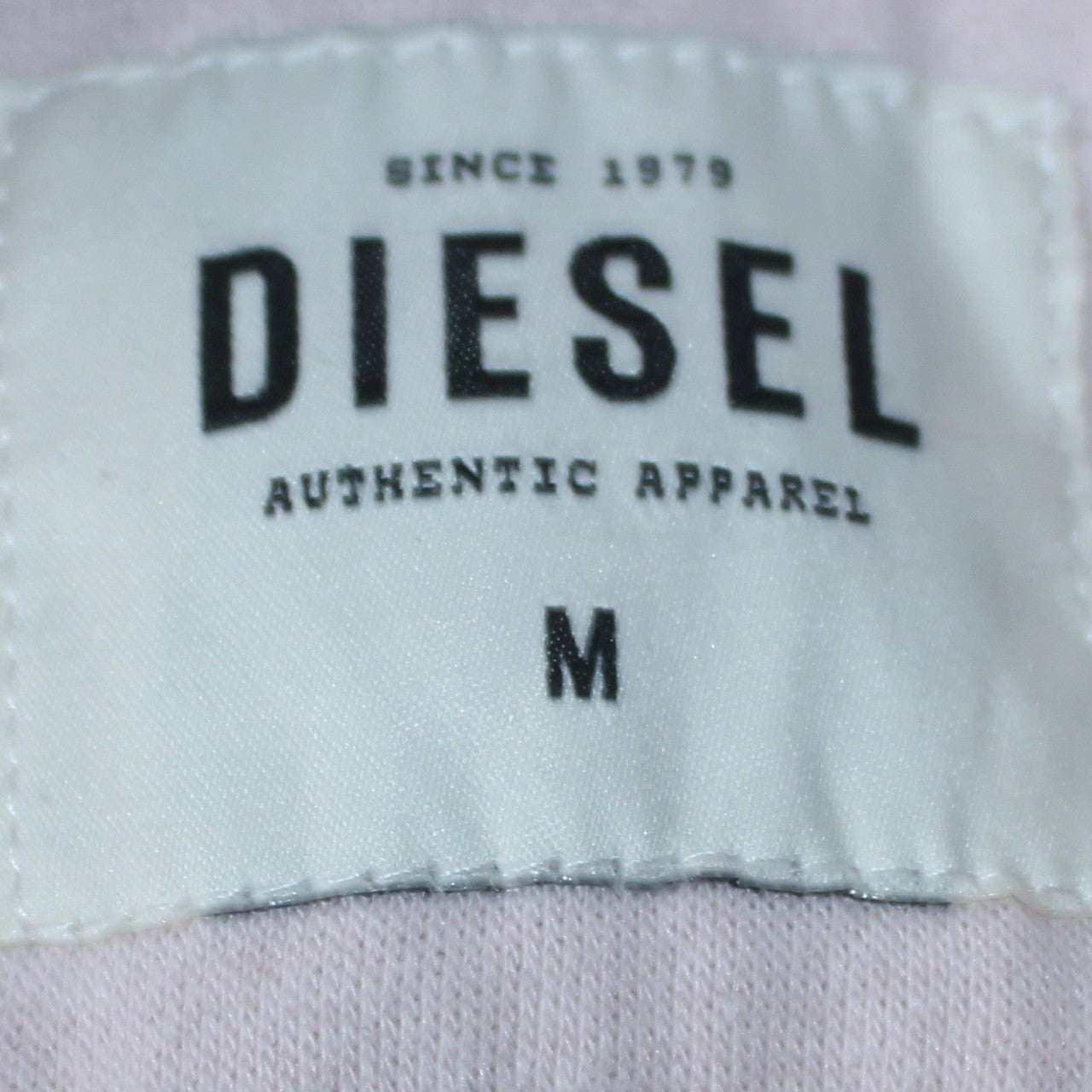 Diesel Unisex White Full Zip Hoodie M Cotton Fleece