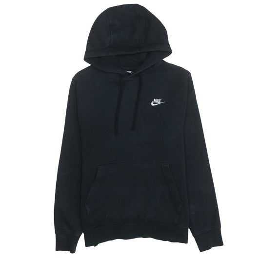 Nike Men's Black Pullover Hoodie Size S Regular Fit Fleece Logo