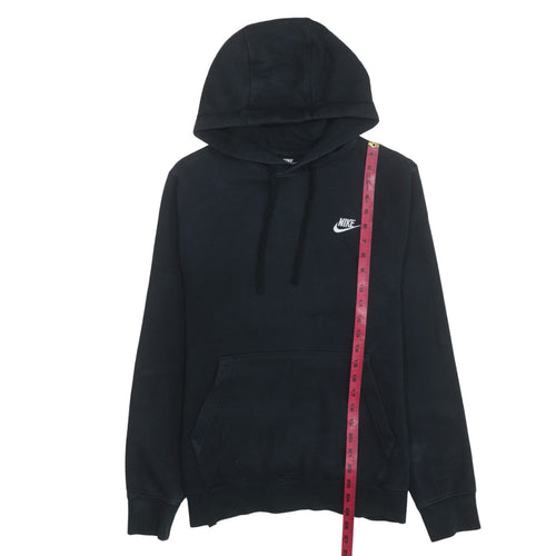 Nike Men's Black Pullover Hoodie Size S Regular Fit Fleece Logo