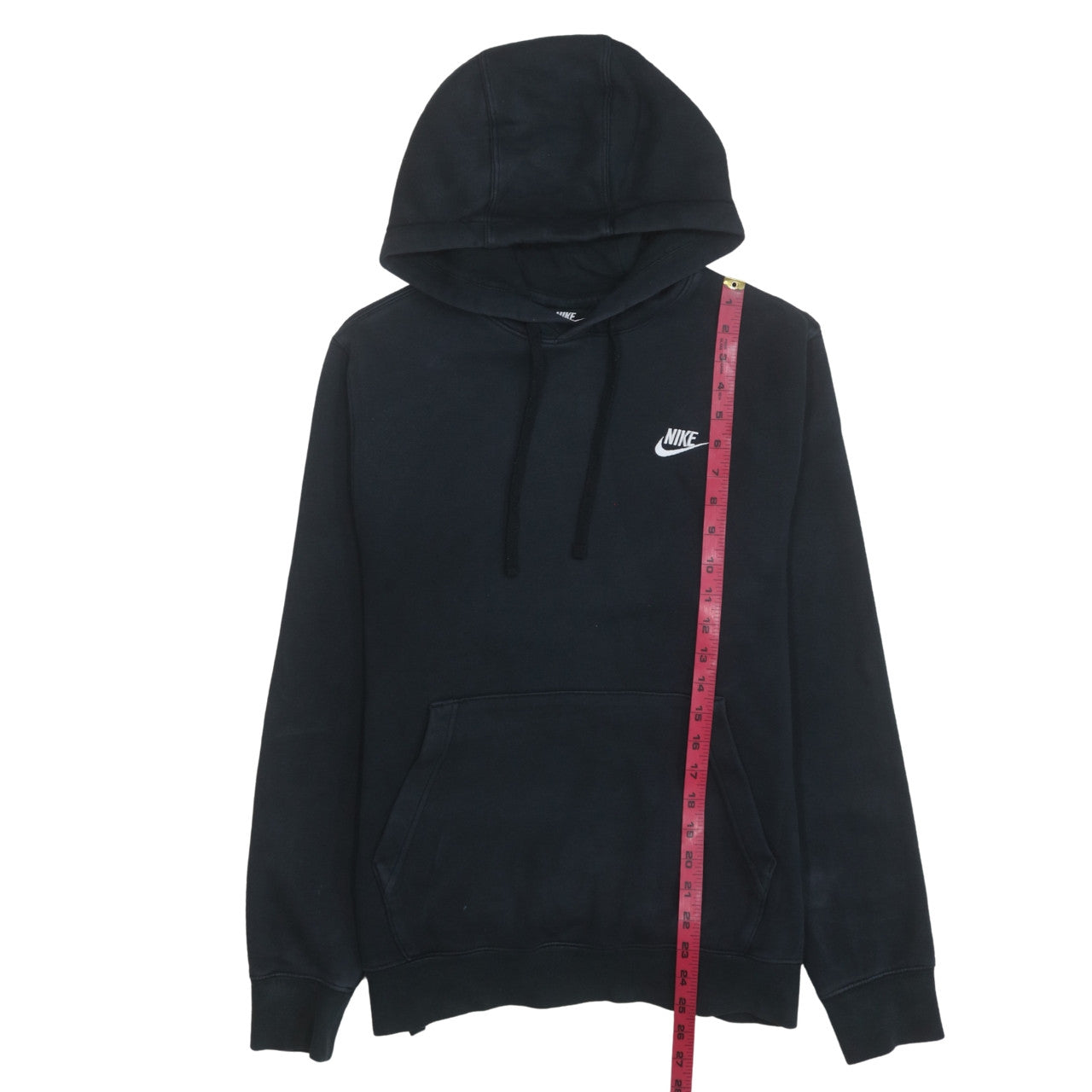 Nike Men's Black Pullover Hoodie Size S Regular Fit Fleece Logo