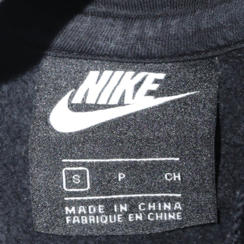 Nike Men's Black Pullover Hoodie Size S Regular Fit Fleece Logo