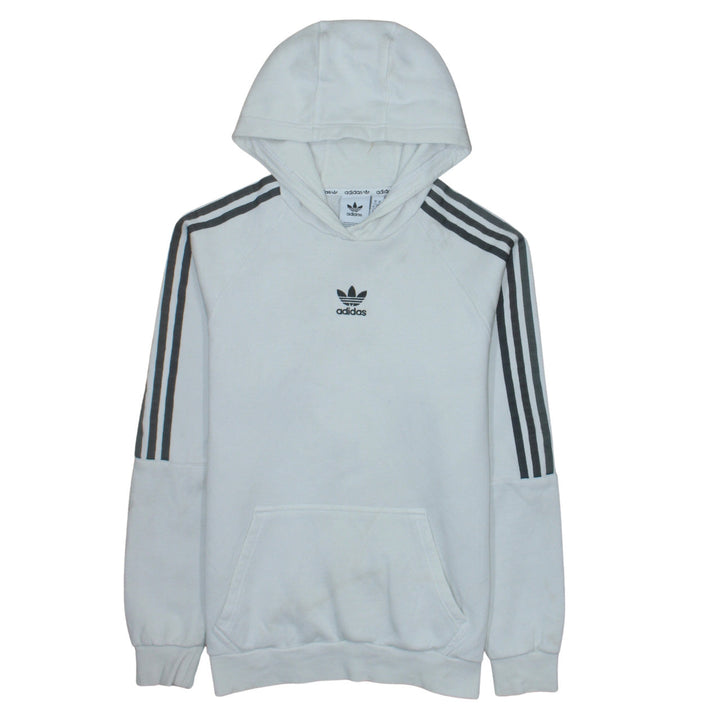 Adidas Men’s White Pullover Hoodie Small Regular Fit Fleece