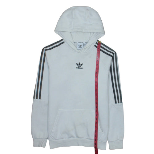 Adidas Men’s White Pullover Hoodie Small Regular Fit Fleece