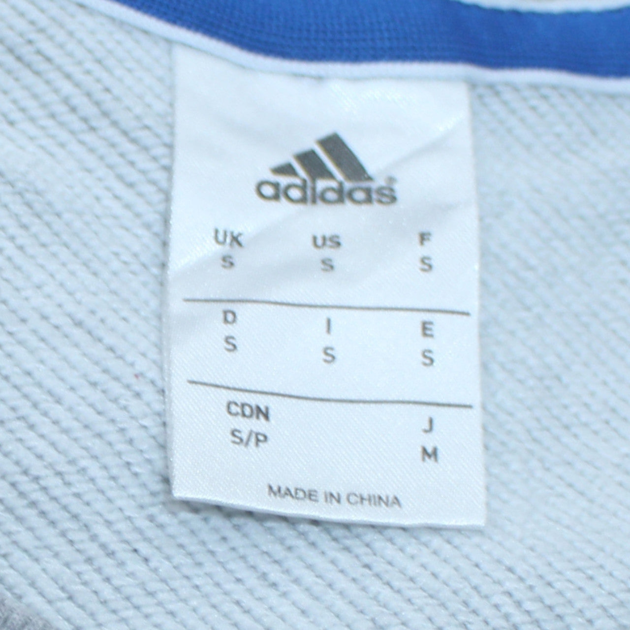 Adidas Mens Grey Small Crew Neck Pullover Sweatshirt