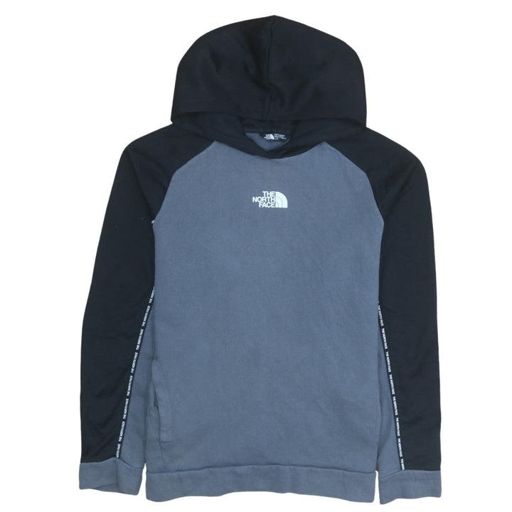 The North Face Boys Blue Black Pullover Hoodie XL Youth Cotton Blend