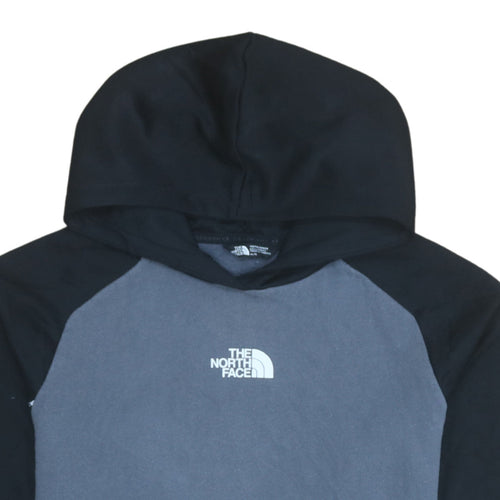 The North Face Boys Blue Black Pullover Hoodie XL Youth Cotton Blend