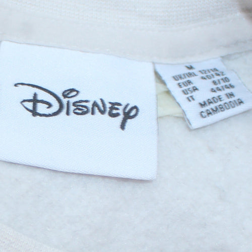 Disney Women's White Mickey Mouse Graphic Pullover Sweatshirt M