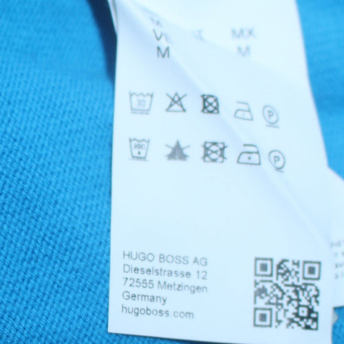Hugo Boss Men Blue Cotton 1/2 Zip Jumper Size M Casual Knitwear