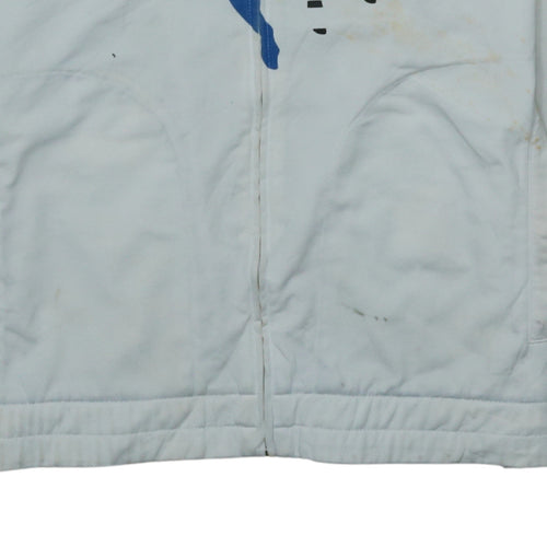 Puma Men's White Full Zip Sports Sweatshirt Small