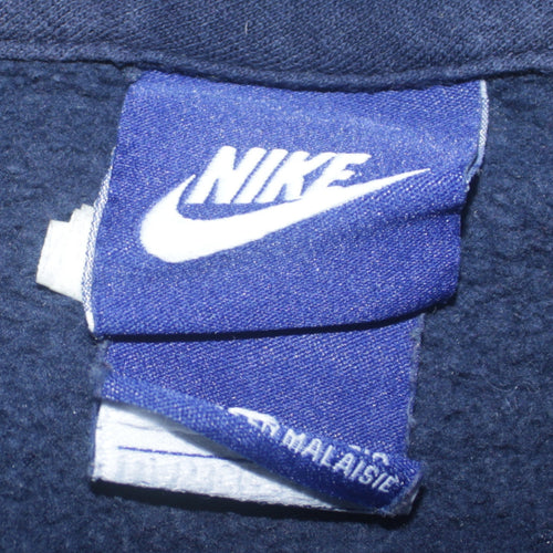 Nike Boys Navy Blue Full Zip Hoodie Sweatshirt Size M Cotton Blend
