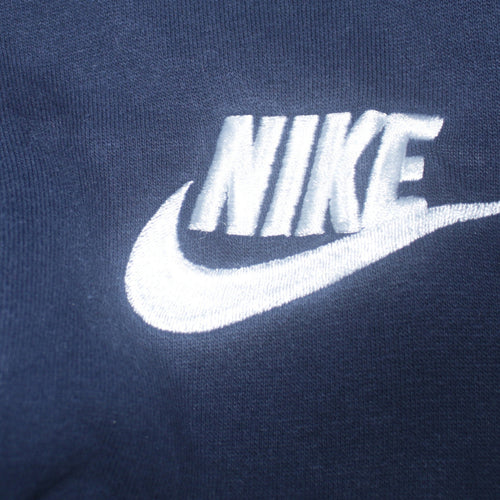 Nike Boys Navy Blue Full Zip Hoodie Sweatshirt Size M Cotton Blend